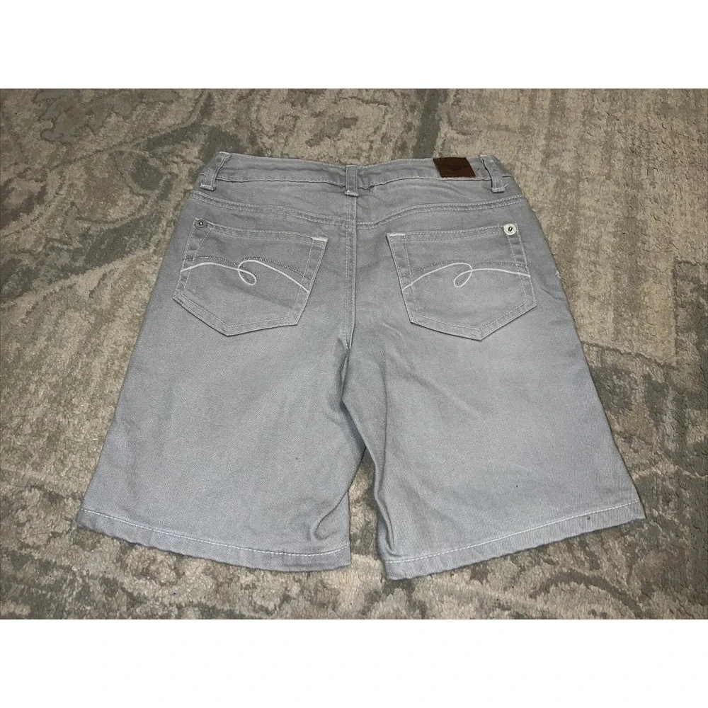 Justice youth Girls Stretch Bermuda gray Jean Shorts Size‎ 12S 12 Slim